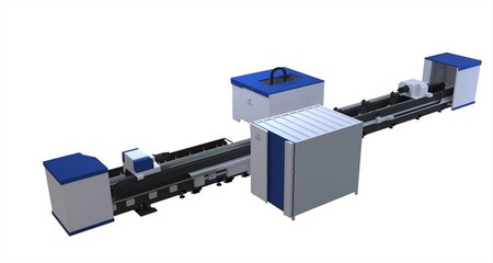 2kw CNC Pipe Laser Cutting Machine For Cutting 6mm Thickness Tube And Metal Pipes